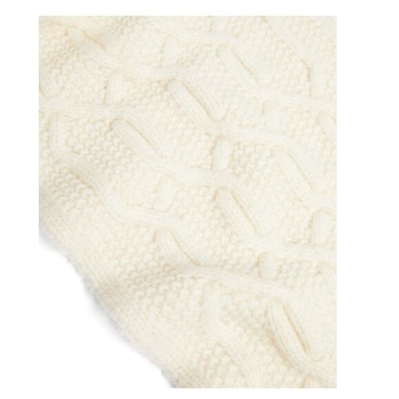 TED BAKER LONDON Homerton Cable Knit Wool Blend Scarf Wrap, Ivory/White, NWT - Picture 13 of 14